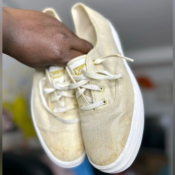 Keds Women’s The Platform Triple Metallic Gold Sneakers - Picture 15 of 16